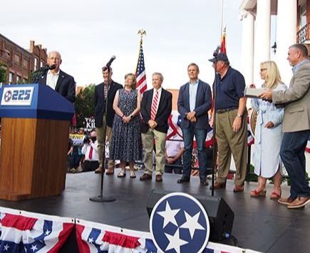 Local Leaders Accepting Deed Book A from State Leadership